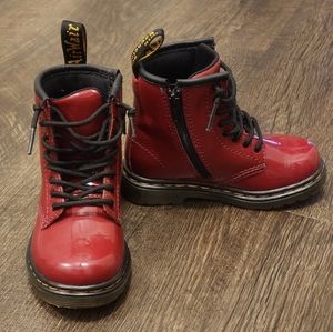 Girls Dr. Martens Burgendy/Crimson Boots